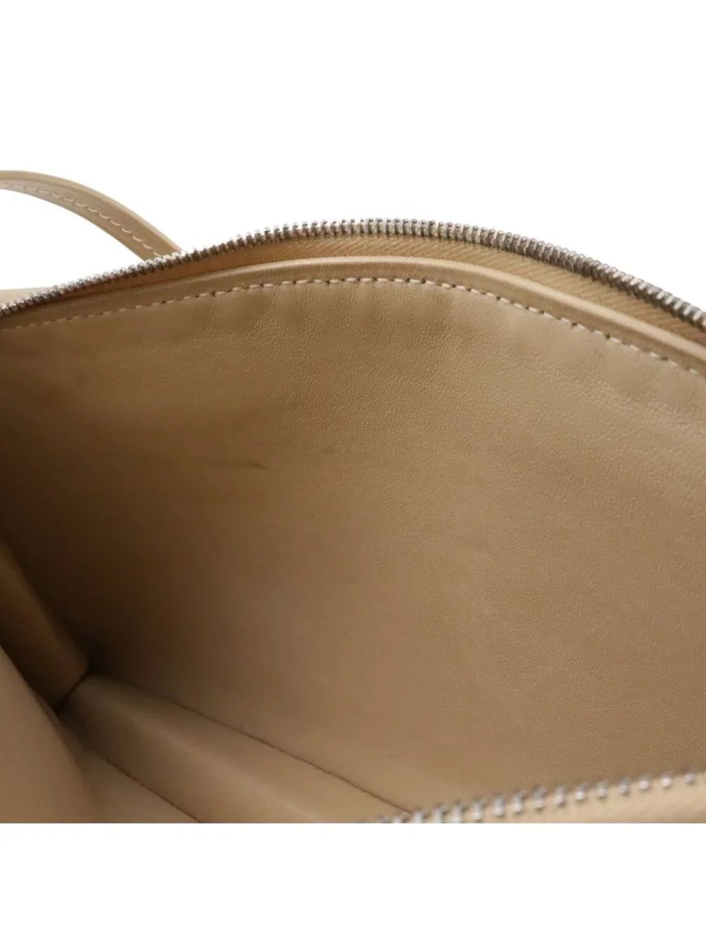 Hermes in the Box Shoulder Bag Tote Box Calf Leather Beige Silver